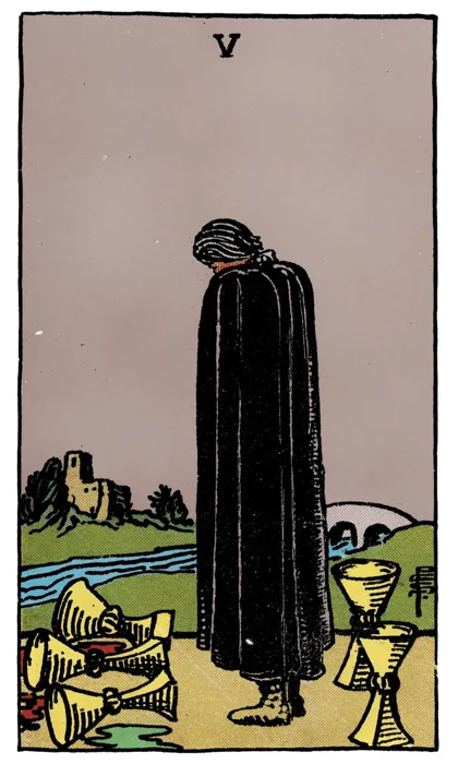 Five of Cups tarot artwork