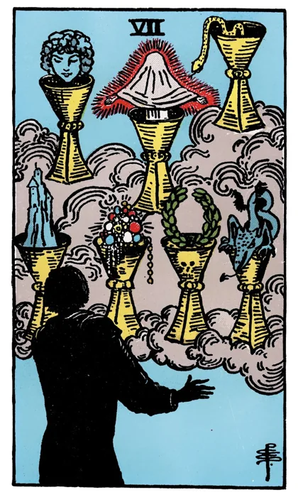 Seven of Cups tarot artwork