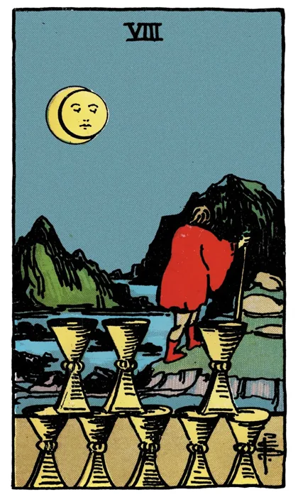 Eight of Cups tarot artwork