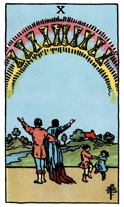 Ten of Cups tarot artwork