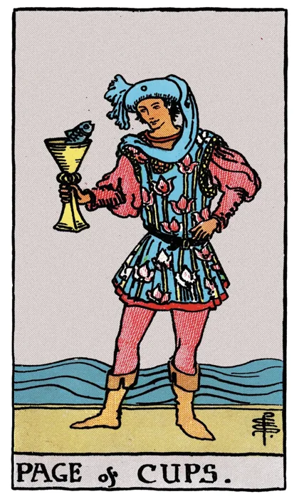 Page of Cups tarot artwork