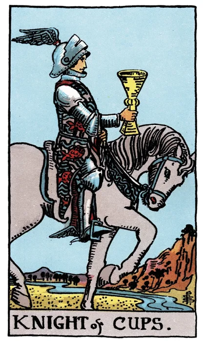 Knight of Cups tarot artwork