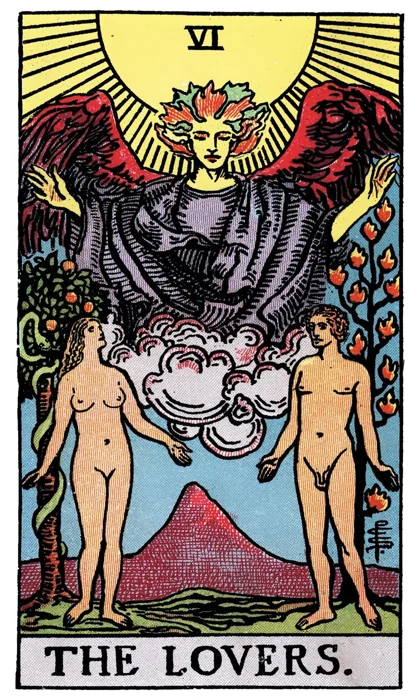 The Lovers tarot artwork
