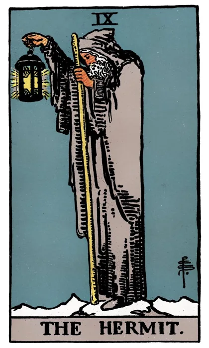 The Hermit tarot artwork