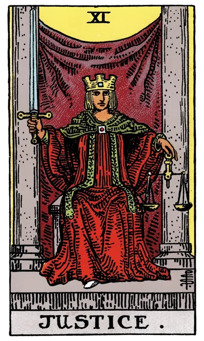 Justice tarot artwork