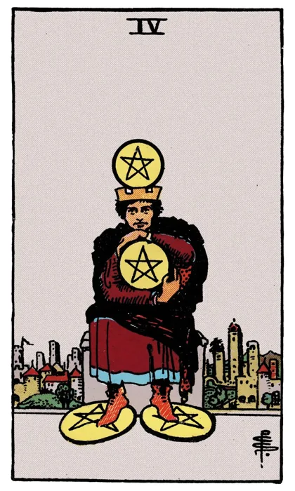 Four of Pentacles tarot artwork