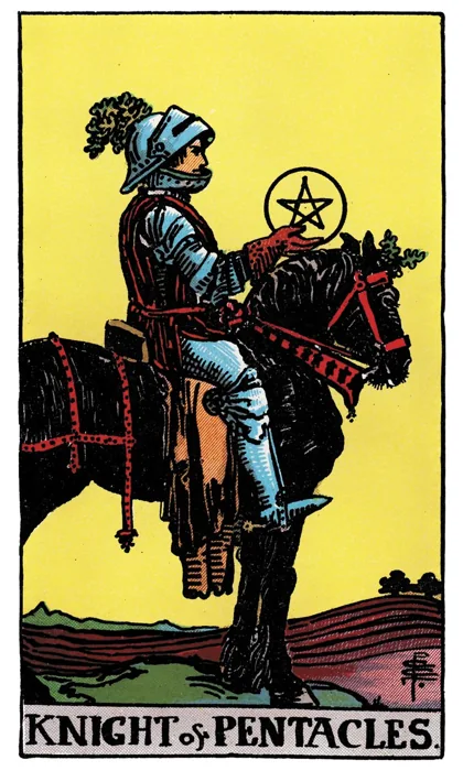 Knight of Pentacles tarot artwork