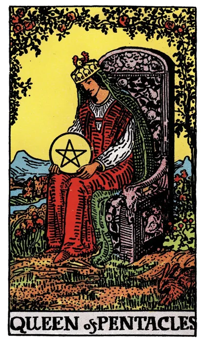 Queen of Pentacles tarot artwork