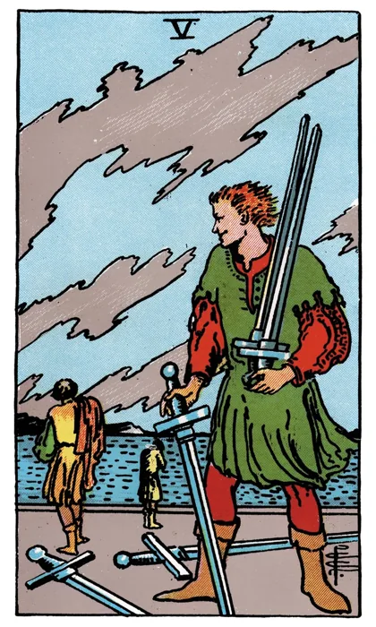 Five of Swords tarot artwork
