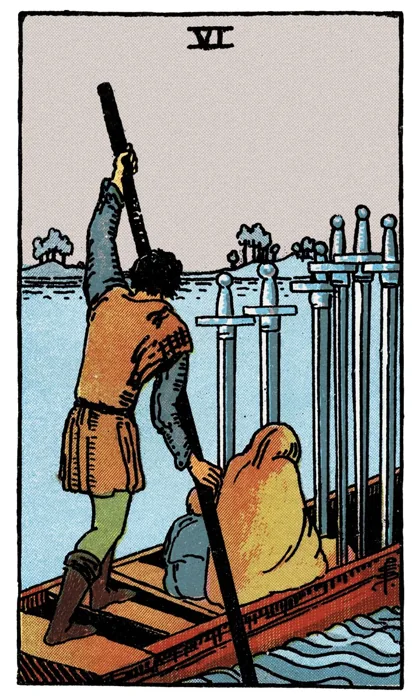 Six of Swords tarot artwork