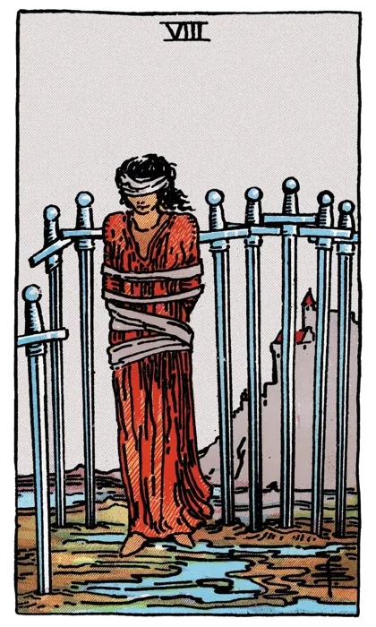 Eight of Swords tarot artwork