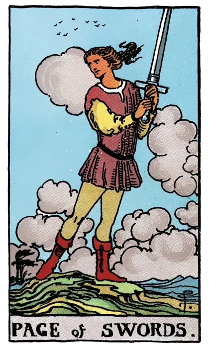 Page of Swords tarot artwork