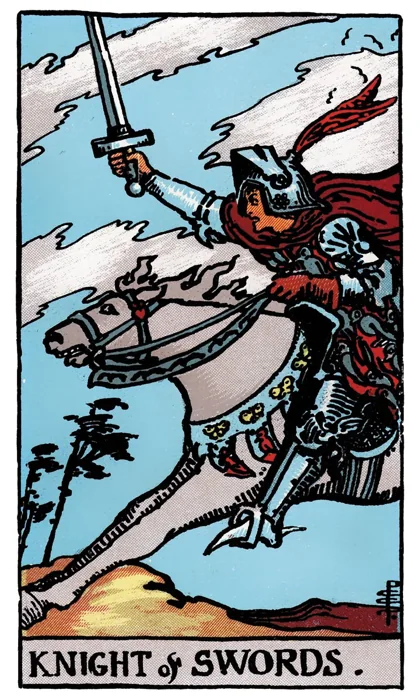 Knight of Swords tarot artwork
