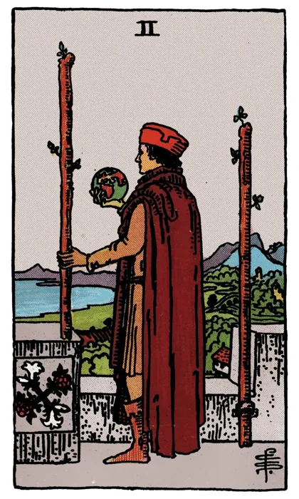 Two of Wands tarot artwork