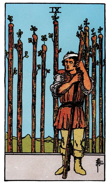 Nine of Wands tarot artwork