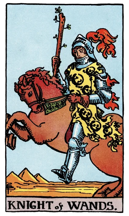 Knight of Wands tarot artwork