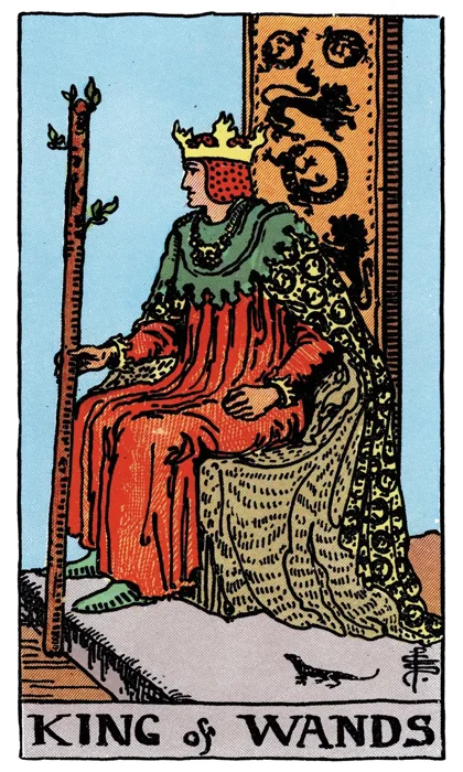 King of Wands tarot artwork